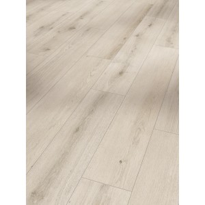 Designboden Modular ONE Eiche Urban Weiss (gekälkt), Vinylboden in heller Holzoptik.