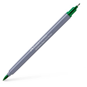 Faber-Castell Goldfaber Aqua Dual Marker Vert Émeraude, feutre à double pointe.