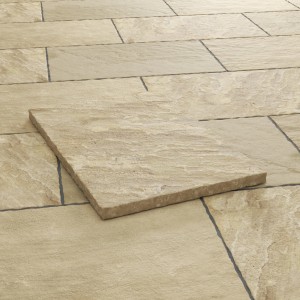 Lastra per terrazza in arenaria oro-marrone, 60x40x3 cm. Pietra naturale per terrazze e vialetti.