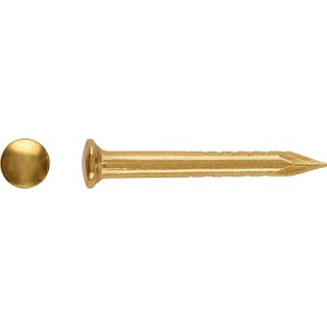 Clous à tête ronde LUX en laiton, 1,6 x 17 mm, lot de 100, adaptés aux fixations légères.