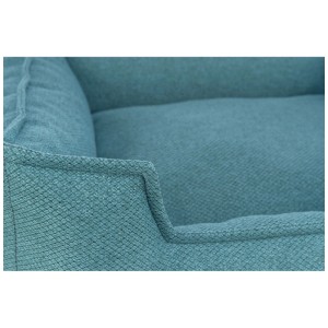 Panier pour chien rectangulaire Trixie Liano en pétrole, 80x65 cm, en polyester. Couchage confortable pour chiens.