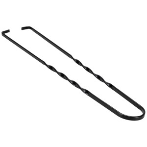 Pince à cheminée Nouvel en acier noir pour saisir le bois.