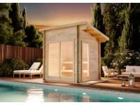 FinnTherm Gartensauna Lizzy XS Naturbelassen 278 cm x 228 cm Wandstärke 40 mm FinnTherm Gartensauna Lizzy XS Naturbelassen 278 cm x 228 cm Wandstärke 40 mm