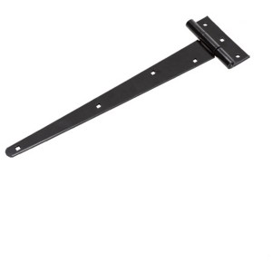 Paumelle de portail en acier noir, 250x90 mm, pour portes de jardin et portails.