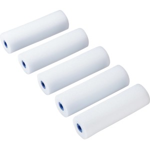 Lot de 5 rouleaux en mousse LUX, 11 cm, blancs, pour des finitions fines sur surfaces lisses.