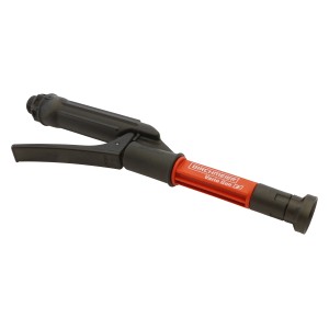 Pulvérisateur Birchmeier Vario Gun avec poignée rouge pour l'irrigation du jardin.