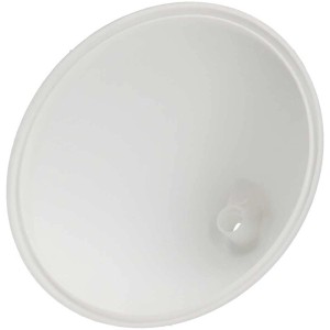 Cache-piton blanc (110x70mm) avec serre-câble pour installation de lampe.