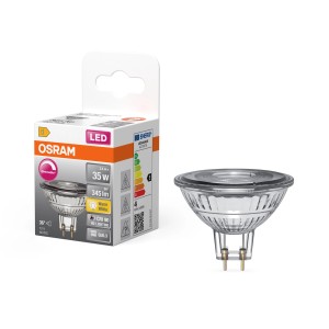 Osram LED GU5.3 Spot MR16, 3.4W, dimmerabile, bianco caldo, con confezione.