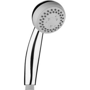 Ensemble de douche de baignoire chromé, 2 pièces avec douchette et flexible. 3 jets, système anticalcaire.