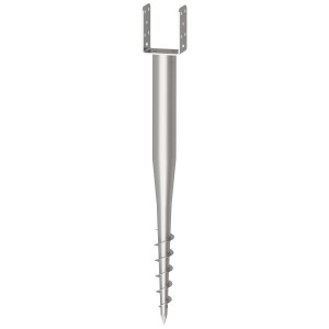 Krinner U-Fix 71 fondation à visser pour bois équarris 70 mm, acier galvanisé à chaud.
