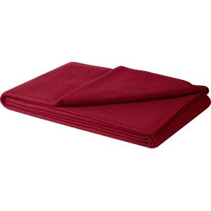 Coperta in pile bordeaux, 130x160 cm, design tinta unita. Morbida coperta per divano e poltrona.