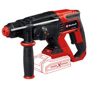 Perforateur sans fil Einhell Power-X-Change TE-HD 18/20 Li avec batterie, rouge/noir. Perforateur puissant pour percer, perforer et buriner.