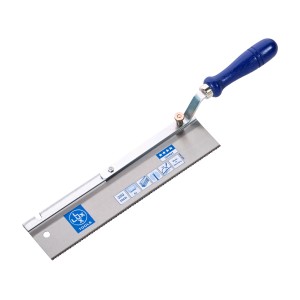 LUX Feinsäge Comfort, umlegbar, 250 mm Sägeblatt, Buchenholzgriff, ideal für feine Schnitte.