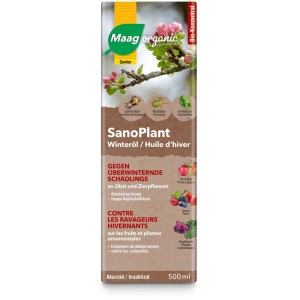 Maag SanoPlant Huile d'hiver, insecticide biologique contre les parasites des arbres fruitiers et ornementaux, 500ml.