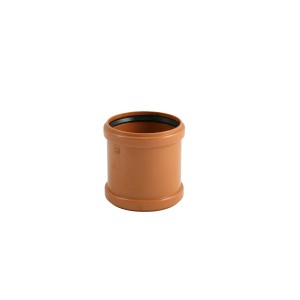 Manchon coulissant pour tuyau KG Marley DN 125 en plastique orange.