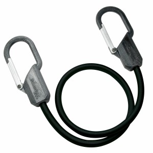 Sandow noir Master Lock (80 cm) avec crochets mousquetons.