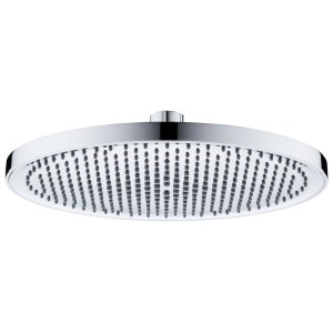 Pomme de douche à effet pluie Wenko Young Line, chrome, Ø 23,8 cm, douchette pour une expérience relaxante.