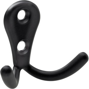 Appendiabiti nero Hettich in zinco pressofuso, 44x54x24 mm, per guardaroba.