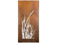 Nouvel Paravent Typha Metall Rostfarben (HxBxT) 200 x 100 x 2 cm