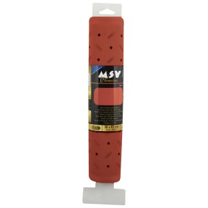 MSV Tappetino doccia/bagno antiscivolo, gomma, terracotta, 36x65 cm. Tappetino rettangolare per vasca da bagno per sicurezza.