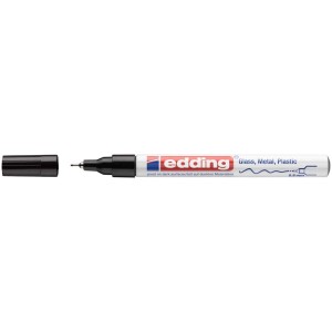 Edding Lackmarker 780, schwarz, 0,8 mm Strichstärke. Ideal zum Beschriften von Oberflächen.