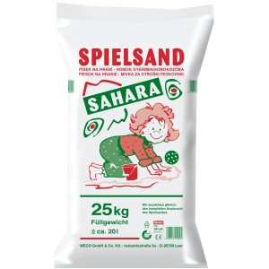 Weco Sable Sahara, sac de 25 kg pour bacs à sable. Sable fin et stable pour les enfants.