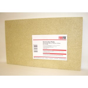 Insert isolant Firefix pour poêles et cheminées, plaque vermiculite, 498x363x30mm.