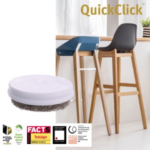 Set de patins pour meubles Wagner QuickClick, Ø 25mm, marron, 8 pièces. Patins en feutre pour une protection délicate des surfaces.