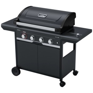 Campingaz Select 4 EXS SBS barbecue a gas, acciaio, nero. Grill con 4 bruciatori, fornello laterale e ruote.
