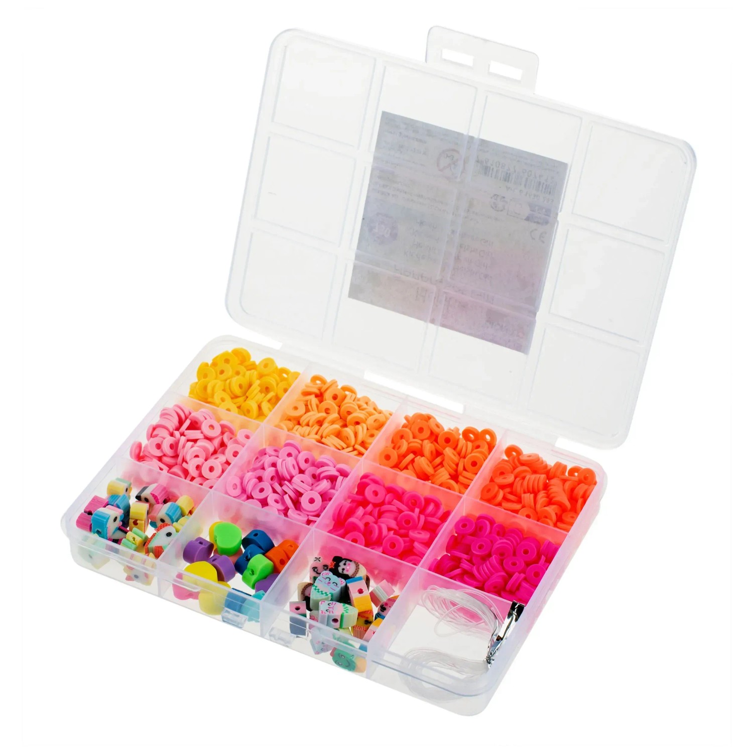 Scatola Di Perline Heishi In Plastica | 12 Colori Pastello | 1700 Pezzi Circa | Per Creare Gioielli Fai Da Te
