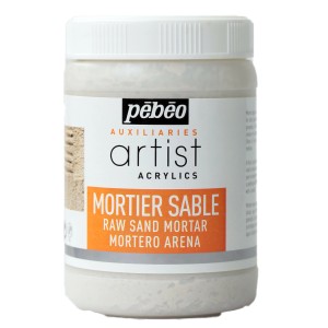 Pébéo Artist Acrylics Sand-Mörtel, 250 ml, für besondere Effekte und mehr Volumen in Kunstwerken.