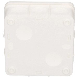 Set di 5 scatole di derivazione da parete IP65, 85x85x38mm, in robusto polipropilene bianco per installazioni a parete.