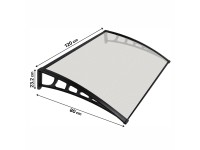 Vordach Transparent Anthrazit 120 x 80 cm