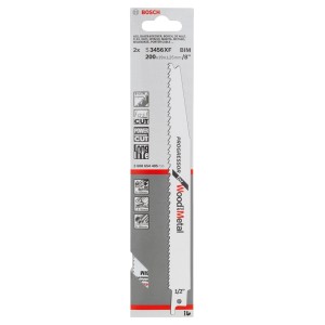 Lama per seghetto alternativo Bosch S 3456 XF Progressor per legno e metallo, confezione da 2.
