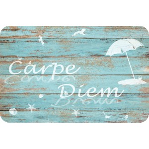 d-c-fix Tischset Carpe Diem, blaues Holzdesign mit Strandmotiven, 29x44 cm.
