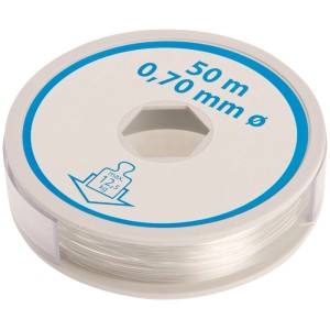 Conacord Bastelfaden, transparent, 0,7 mm Durchmesser, 50 m Länge, auf Spule.