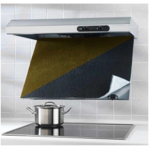 Wenko Combi-Filter avec charbon actif dans hotte aspirante, multicouche pour filtration des graisses.
