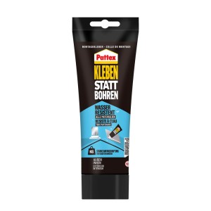 Pattex Montagekleber, wasserresistenter Baukleber in Tube, 340g.