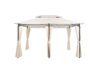 Beliani Pavillon Colos Stahl Beige/Schwarz