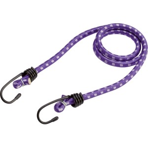 Corda elastica con ganci, 100cm, viola. Cinghia per bagagli per un trasporto sicuro.