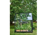 Halls Gewächshaus Qube 66 mit 3 mm Sicherheitsglas 3,9 m² Schwarz