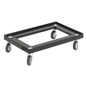 Chariot de transport Rako noir pour boîtes de rangement, Swiss Made.