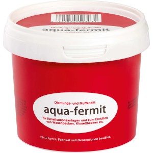 Barattolo rosso di pasta sigillante LUX 500g per installazioni sanitarie, Aqua-Fermit.