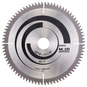 Bosch Lama sega circolare Multi Material 216 x 30 x 2,5 mm / 80 denti