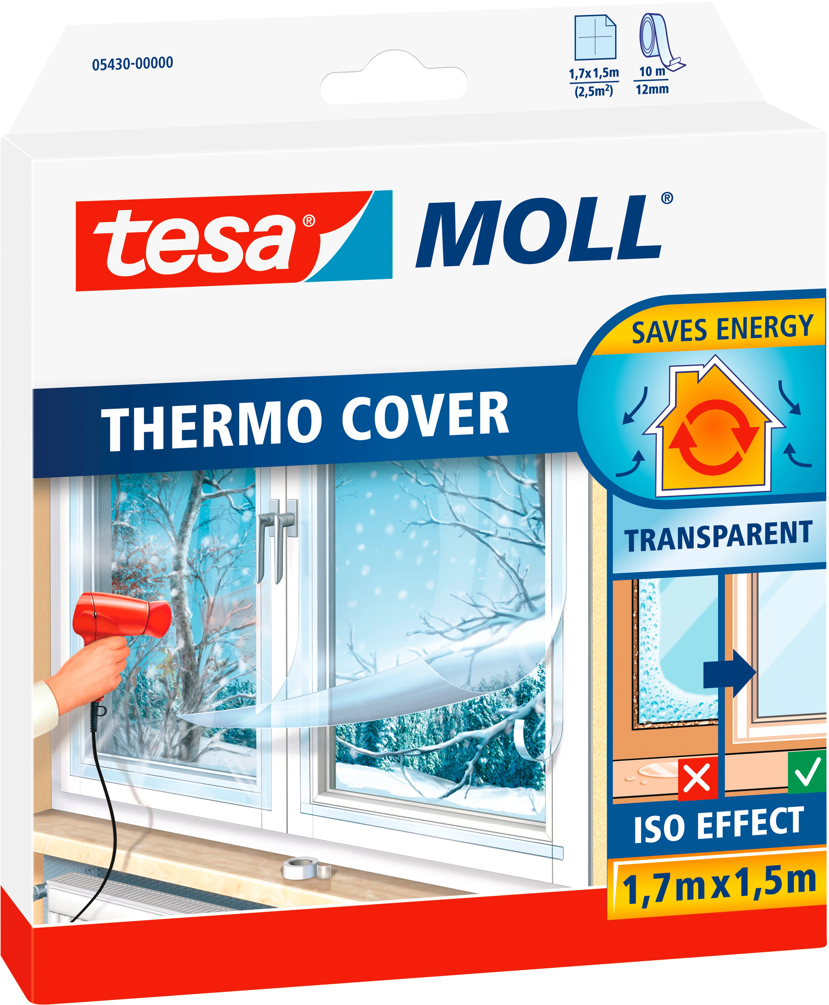 Tesamoll Film isolant pour fenêtre Thermo Cover 1,7 x 1,5 m