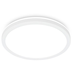 Plafonnier LED Briloner Kada blanc, rond, 2400 lumens, lumière blanche neutre.