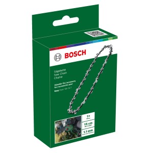 Chaîne de tronçonneuse Bosch pour EasyChain 18 V-15-7, accessoire pour tronçonneuses en emballage vert.