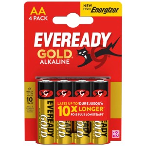 Energizer Eveready Gold AA Batterie, confezione da 4