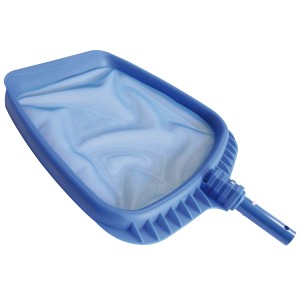 Écumoire de piscine Steinbach bleue avec filet fin et cadre en plastique renforcé.