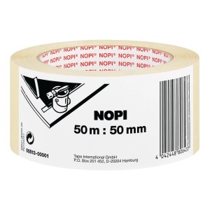 Ruban de masquage Nopi, 50 mm x 50 m, ruban adhésif polyvalent pour couvrir et fixer.